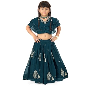 Helene Baby Girls Readymade Ethnic Wear Georgette