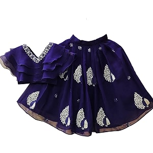 Helene Baby Girls Readymade Ethnic Wear Georgette