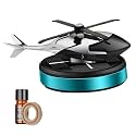 Helicopter Air Freshener: Solar-Powered Rotating Decorative Piece, Aviation-Themed Odor Remover, Enhances Fresh Fragrance in Car Interiors
