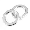 HELIFOUNER 10 Pieces 1" Stainless Steel Split Lock Washers, 304 Stainless Steel 18-8 Spring Lock Washers for Screws Bolts