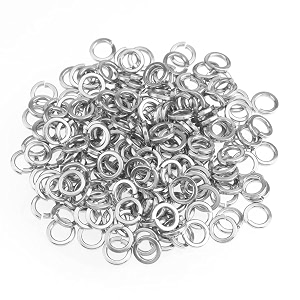 helifouner 100 pieces 6 stainless steel split lock washers spring lock washers for screws bolts