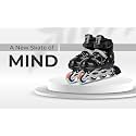 Inline Skating Shoes for Men/Women |Comfortable &amp; Durable, Adjustable Fit, Ideal for Beginner &amp; Kids Skates | LED PU Wheel Skating Shoe| Wheel Inline Skates for Adults - Size 8-10 UK (Black)