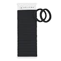 Heliums Soft Hair Ties - No Damage Seamless Nylon Fabric Bands, Stretchy Ponytail Holders for Thin &amp; Thick Hair - Standard 1.5 Inch, Black, 20 Pack