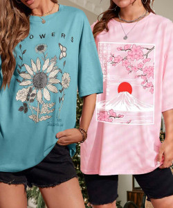 HELL BOUND Printed Women Round Neck Multicolor