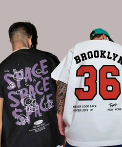 HELL BOUND Typography Men Round Neck Multicolor