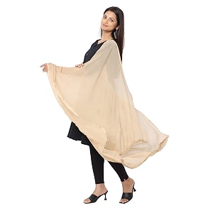 hella fashions 225 meters solid chiffon dupatta lightweight designer chunni scarf for ethnic wear casual wear -pack of 1