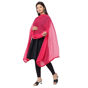 hella fashions 225 meters solid chiffon dupatta lightweight designer chunni scarf for ethnic wear casual wear -pack of 1