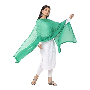 hella fashions 225 meters solid chiffon dupatta lightweight designer chunni scarf for ethnic wear casual wear -pack of 1
