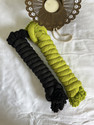 Hella Fashions Chiffon Solid Black, Light Green Women Dupatta