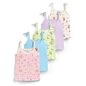 hellcat 100 cotton strap open jhabla vest amp t shirt for babies - pack of 5 unisexknot type jabla