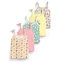 HELLCAT 100% Cotton Strap Open Jhabla Vest &amp; T Shirt for Babies - Pack of 5 (Unisex,Knot Type Jabla)