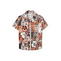 HELLCAT Beige Trendy Regular Fit Printed Causal