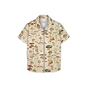 HELLCAT Beige Trendy Regular Fit Printed Causal