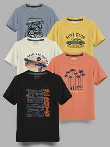 hellcat boys printed cotton blend regular t shirt