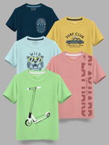 hellcat boys printed cotton blend regular t shirt