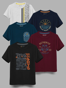hellcat boys printed cotton blend regular t shirt
