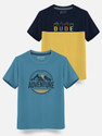 Hellcat Boys Printed Cotton Blend Regular T Shirt (Multicolor, Pack of 2)