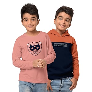 HELLCAT Boys Regular Fit Fulsleeve Hooded