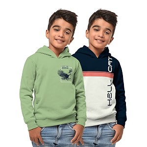 HELLCAT Boys Regular Fit Fulsleeve Hooded Sweatshirt