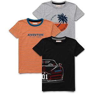 HELLCAT Boys Round Neck Printed Blended Cotton