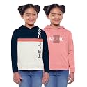 HELLCAT Girls Regular Fit Fulsleeve Hooded Sweatshirt