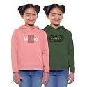 HELLCAT Girls Regular Fit Fulsleeve Hooded Sweatshirt