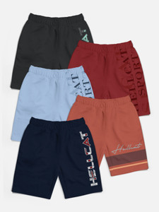 hellcat short for boys casual printed cotton blend