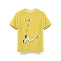 HELLCAT Toddler Yellow Trendy Typographic Printed Cotton