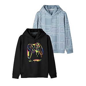 HELLCAT Trendy Printed Cotton Blend Hoodie Sweatshirt
