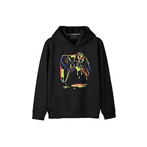 HELLCAT Trendy Printed Cotton Blend Hoodie Sweatshirt