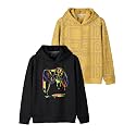 HELLCAT Trendy Printed Cotton Blend Hoodie Sweatshirt