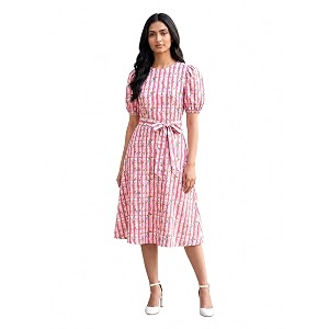 HELLCAT Women Floral Fit Flare Midi