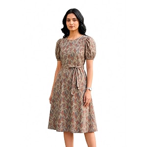 HELLCAT Women Floral Fit Flare Midi