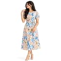 HELLCAT Women Floral Fit amp Flare Midi
