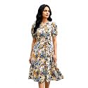 HELLCAT Women Floral Fit amp Flare Midi