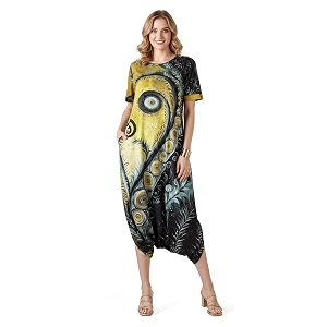 HELLCAT Womens Floral Printed Olive Shoulder Straps