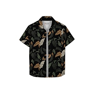 hellcat yellow trendy regular fit printed causal shirt for boys