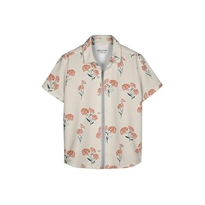 hellcat yellow trendy regular fit printed causal shirt for boys