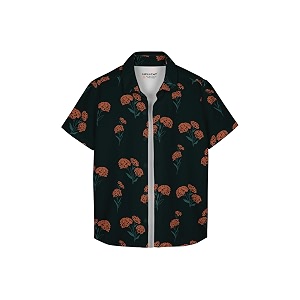 hellcat yellow trendy regular fit printed causal shirt for boys