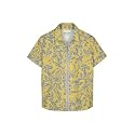HELLCAT Yellow Trendy Regular Fit Printed Causal Shirt for Boys