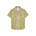 HELLCAT Yellow Trendy Regular Fit Printed Causal Shirt for Boys