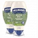Hellmann's Mayonnaise Dressing with Olive Oil Squeeze Bottle Condiment for Simple Meals and Sandwiches Rich in Omega-3 ALA 20 oz (Pack of 2)