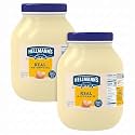 Hellmann's Real Mayonnaise Jar,Condiment for Sandwiches,Salads,Mayo Made with 100% Cage Free Eggs,Gluten Free,Vegetarian,Kosher,1 Gallon,128 oz,(Pack of 2)