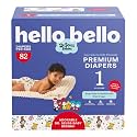 Hello Bello Dr. Seuss Babies Premium Diapers, Size 1, 82 Count: Softness & Protection for Sensitive Skin