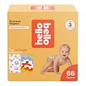 Hello Bello Premium Diapers Size 3, Capital Critters &amp; Get in The Groove Designs, 66ct Club Box
