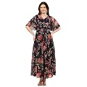 HELLO DESIGN Women V-Neck Solid Maxi Dresses