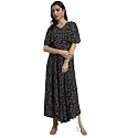 HELLO DESIGN Women V-Neck Solid Maxi Dresses