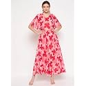HELLO DESIGN Women V-Neck Solid Maxi Dresses