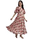 HELLO DESIGN Women V-Neck Solid Maxi Dresses