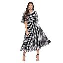 HELLO DESIGN Women V-Neck Solid Maxi Dresses